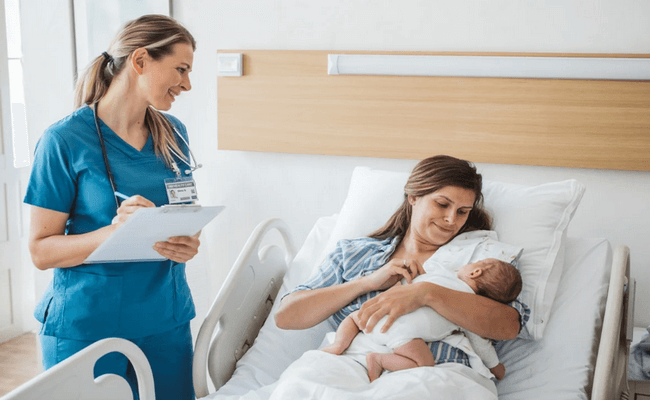 Nursing care of newborn during postpartum period